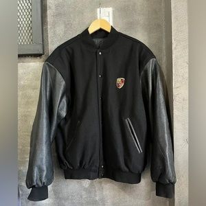Porsche Bomber Jacket black leather, size L